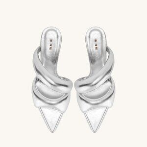 JW Pei Sara Mule Size 5 Silver